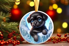 Round Christmas Ornament Sublimation|Clipart Product Image 2