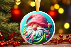 Round Christmas Ornament Sublimation|Clipart Product Image 2