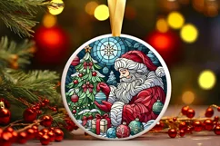 Round Christmas Ornament Sublimation|Clipart Product Image 2