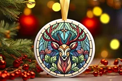 Round Christmas Ornament Sublimation|Clipart Product Image 2