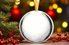 Penguin Christmas Ornament Sublimation PNG Product Image 3