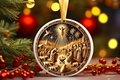 Round Christmass Ornament PNG Product Image 1