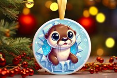 Round Christmas Ornament Sublimation|Clipart Product Image 1