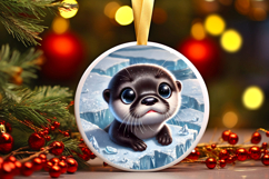 Round Christmass Ornament PNG Product Image 1