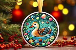Round Christmas Ornament Sublimation|Clipart Product Image 1