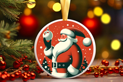 Round Christmass Ornament PNG Product Image 1