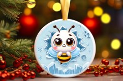 Round Christmas Ornament Sublimation|Clipart Product Image 1