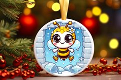 Round Christmas Ornament Sublimation|Clipart Product Image 1