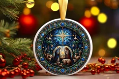 Round Christmas Ornament Sublimation|Clipart Product Image 2