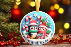 Round Christmas Ornament Sublimation|Clipart Product Image 2