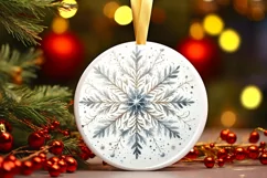 Round Christmas Ornament Sublimation|Clipart Product Image 3