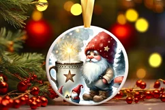 Round Christmas Ornament Sublimation|Clipart Product Image 2