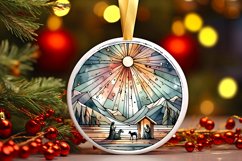 Round Christmas Ornament Sublimation|Clipart Product Image 1