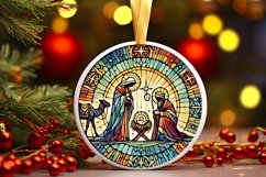 Round Christmas Ornament Sublimation|Clipart Product Image 1