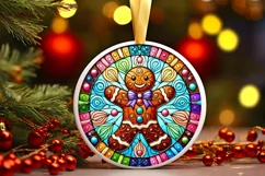 Round Christmas Ornament Sublimation|Clipart Product Image 2