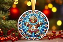 Round Christmas Ornament Sublimation|Clipart Product Image 2