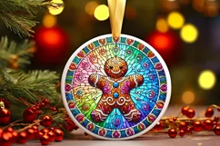 Round Christmas Ornament Sublimation|Clipart Product Image 2