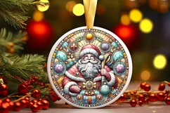 Round Christmas Ornament Sublimation|Clipart Product Image 2