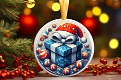 Round Christmas Ornament Sublimation|Clipart Product Image 1