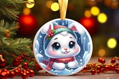 Round Christmas Ornament Sublimation|Clipart Product Image 1