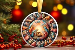 Round Christmas Ornament Sublimation|Clipart Product Image 1
