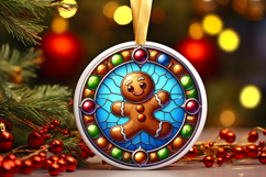 Round Christmass Ornament PNG Product Image 1