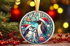 Round Christmas Ornament Sublimation|Clipart Product Image 2