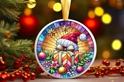 Round Christmas Ornament Sublimation|Clipart Product Image 2