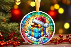 Round Christmas Ornament Sublimation|Clipart Product Image 2