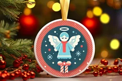 Round Christmas Ornament Sublimation|Clipart Product Image 2