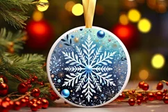 Round Christmas Ornament Sublimation|Clipart Product Image 1