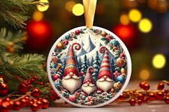Round Christmas Ornament Sublimation|Clipart Product Image 1