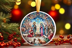 Round Christmas Ornament Sublimation|Clipart Product Image 2