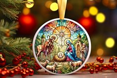 Round Christmas Ornament Sublimation|Clipart Product Image 2