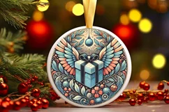 Round Christmas Ornament Sublimation|Clipart Product Image 1