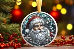 Round Christmas Ornament Sublimation|Clipart Product Image 1