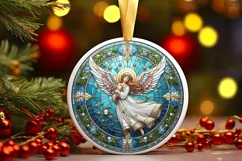 Round Christmas Ornament Sublimation|Clipart Product Image 1