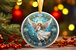 Round Christmass Ornament PNG Product Image 1