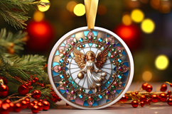 Round Christmass Ornament PNG Product Image 1