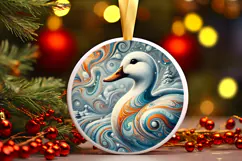 Round Christmass Ornament PNG Product Image 1