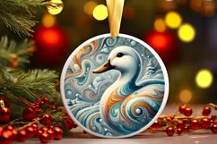 Round Christmas Ornament Sublimation|Clipart Product Image 2
