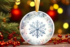 Round Christmas Ornament Sublimation|Clipart Product Image 1