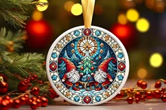 Round Christmas Ornament Sublimation|Clipart Product Image 2