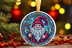 Round Christmas Ornament Sublimation|Clipart Product Image 2