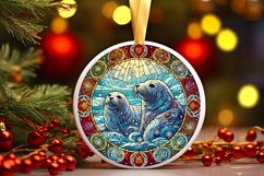 Round Christmas Ornament Sublimation|Clipart Product Image 2