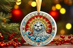 Round Christmas Ornament Sublimation|Clipart Product Image 2