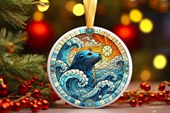 Round Christmas Ornament Sublimation|Clipart Product Image 2