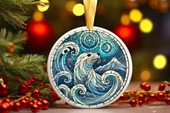 Round Christmas Ornament Sublimation|Clipart Product Image 2