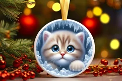 Round Christmas Ornament Sublimation|Clipart Product Image 1