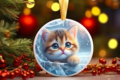 Round Christmas Ornament Sublimation|Clipart Product Image 1